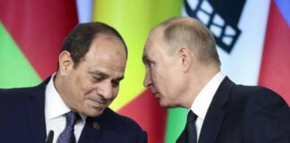 بوتين والسيسي يؤكدان على تكثيف التنسيق المتبادل بينهما لتسوية الأزمة الليبية