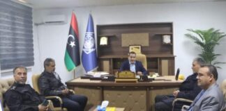 أبوزريبة يبحث مع مدير مديرية أمن صرمان الأوضاع الأمنية في المنطقة