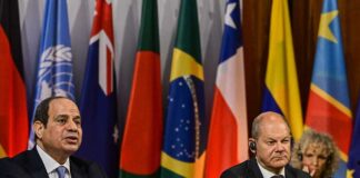 السيسي و شولتزا يشددان على ضرورة تسوية الأوضاع في ليبيا