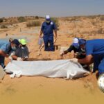 استخراج جثث مجهولة الهوية بترهونة